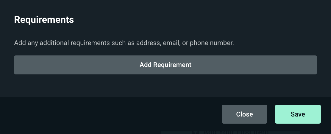 Requirements for loyalty store